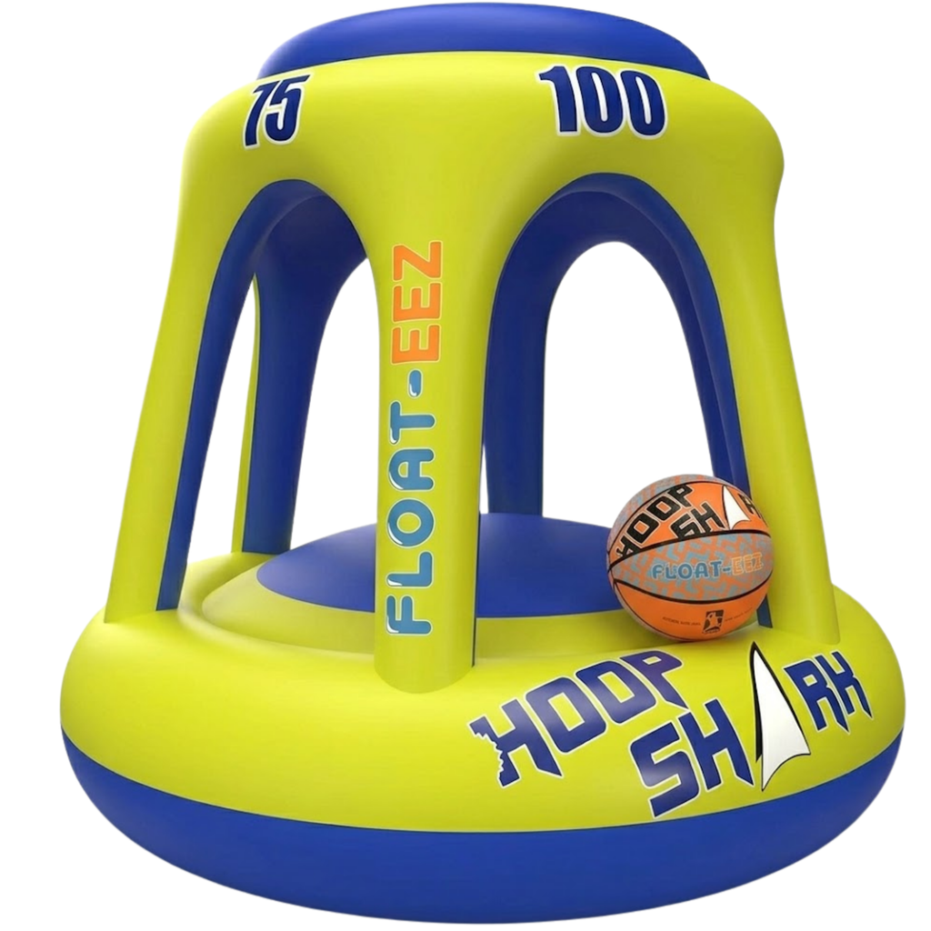 Hoop Shark Green Inflatable Pool Basketball Hoop w/ Ball Floating Set Toys Kids