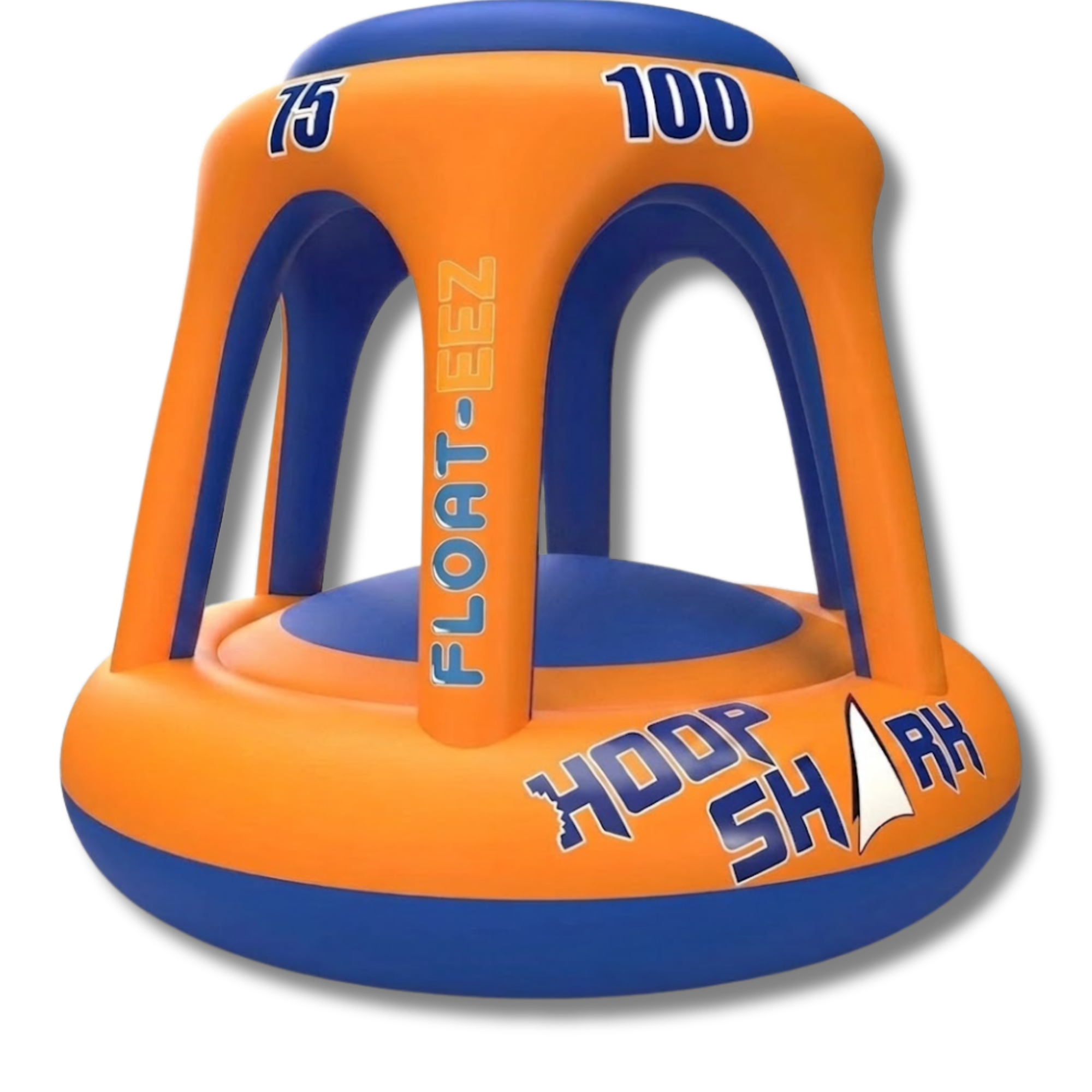 Hoop Shark Orange Inflatable Pool Basketball Hoop w/ Ball Floating Set Toys Kids