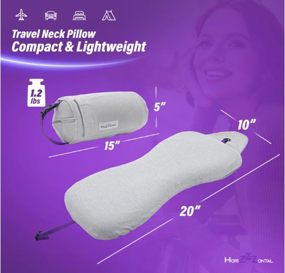 Travel Neck Pillow Cooling and Eco-Friendly Foam for Travel