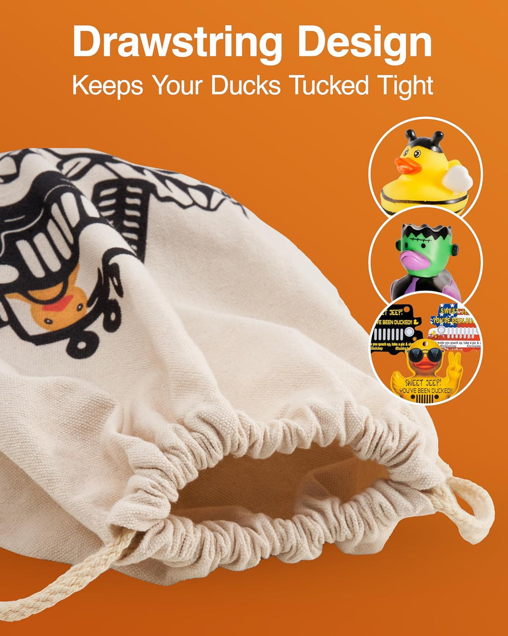 Sack of Quacks - Drawstring Duck Bag 14"x11"