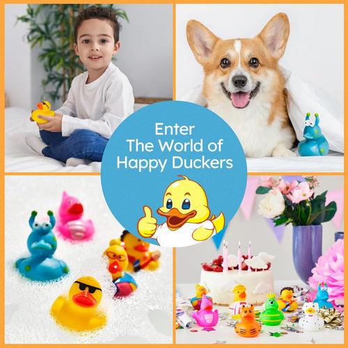 100 Pack Rubber Ducks Bulk Bath Toys Party Favors Pool Jeep Ducking Decor Gift