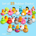 100 Pack Rubber Ducks Bulk Bath Toys Party Favors Pool Jeep Ducking Decor Gift