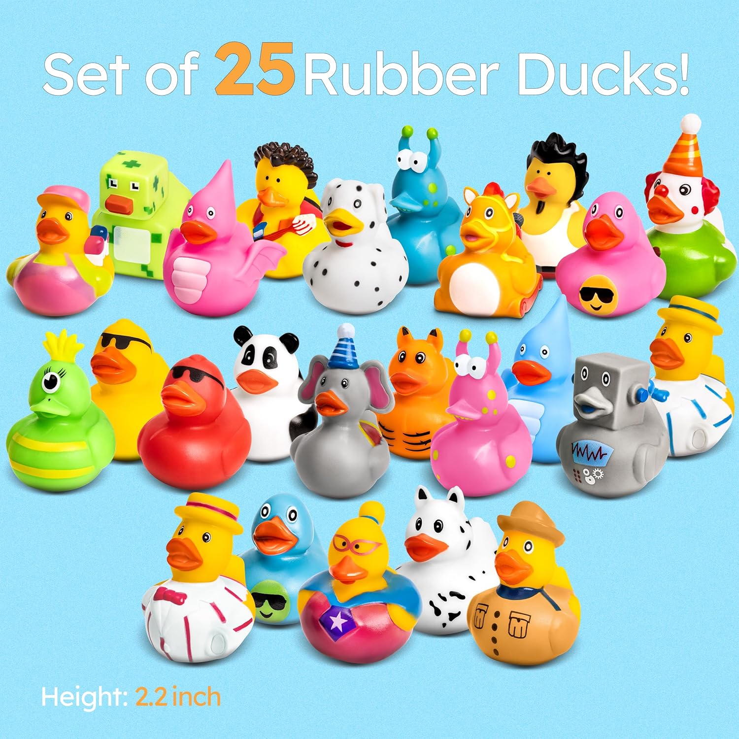 Rubber Ducks - 100 Piece Bulk Pack with Gift Box