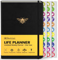 Settini Undated Weekly Life Planner w/ Stickers, Pocket, Vegan Leather - 8.5x5.5
