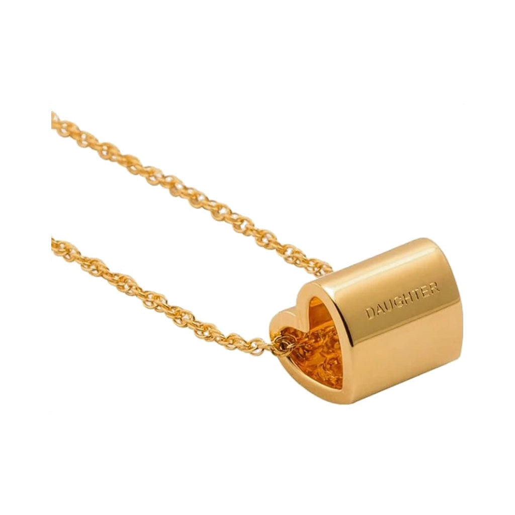 Stella Valle Open Heart Necklace—Daughter (Gold)