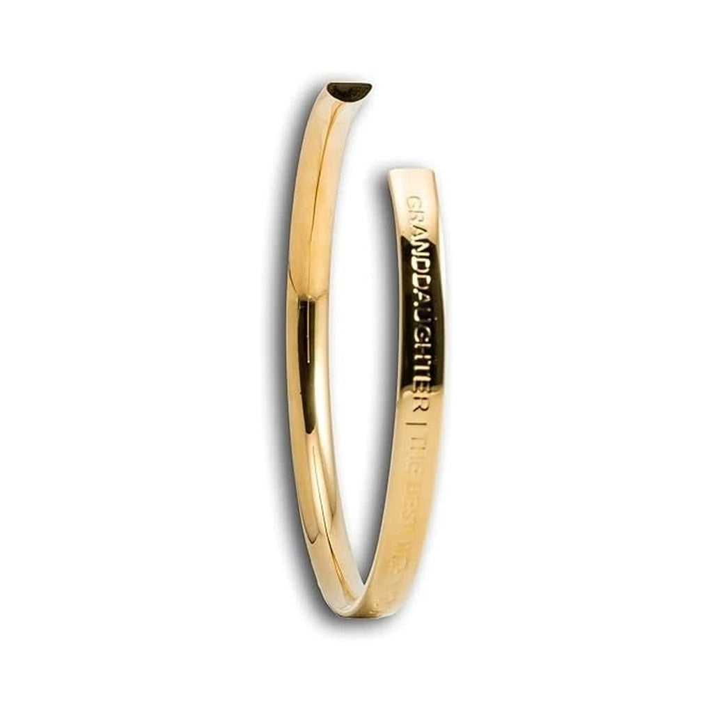 Stella Valle Grand Daughter Mantra Cuff Bracelet Adjustable 18K Gold Plated