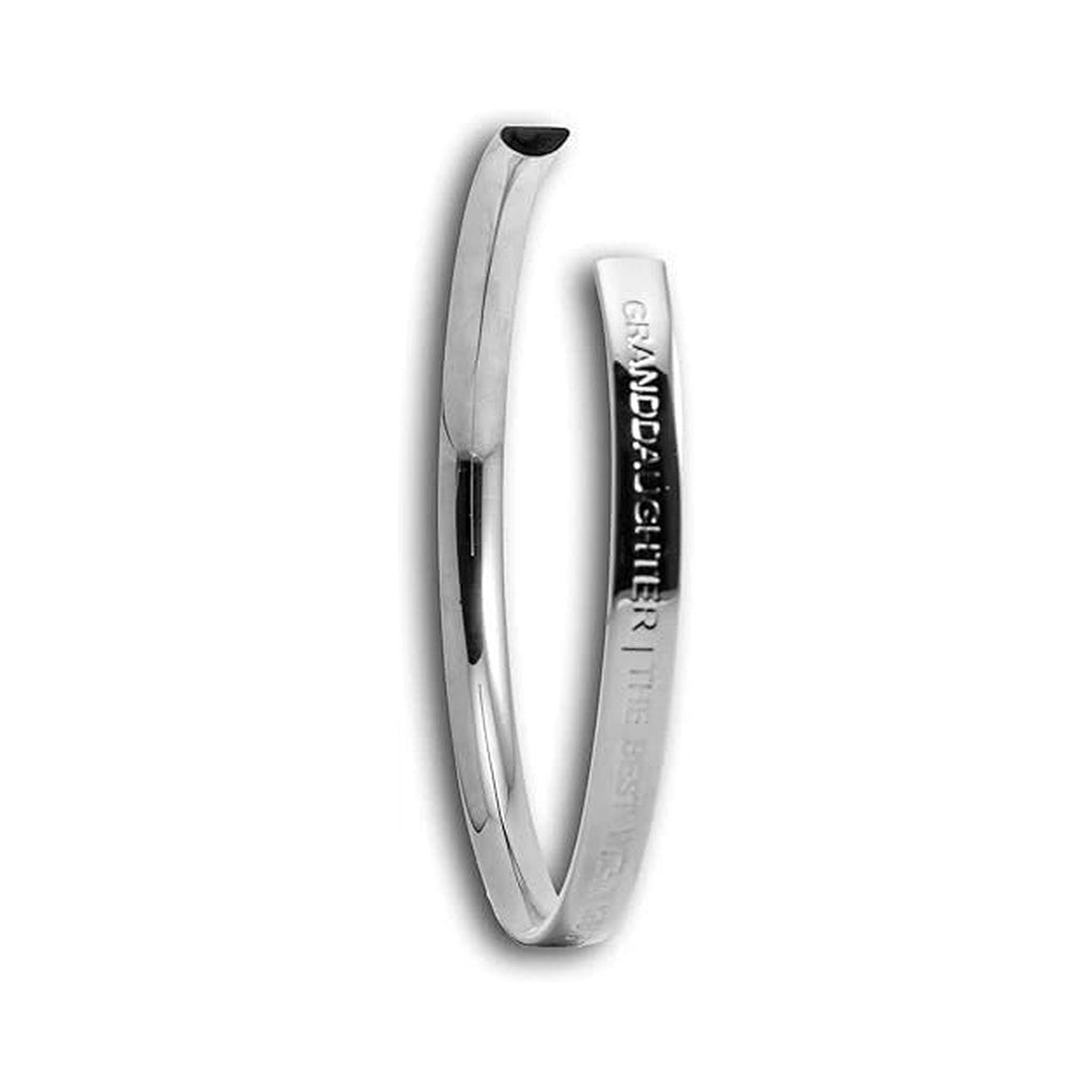 Stella Valle Grand Daughter Silver Plated Adjustable Mantra Cuff Bracelet