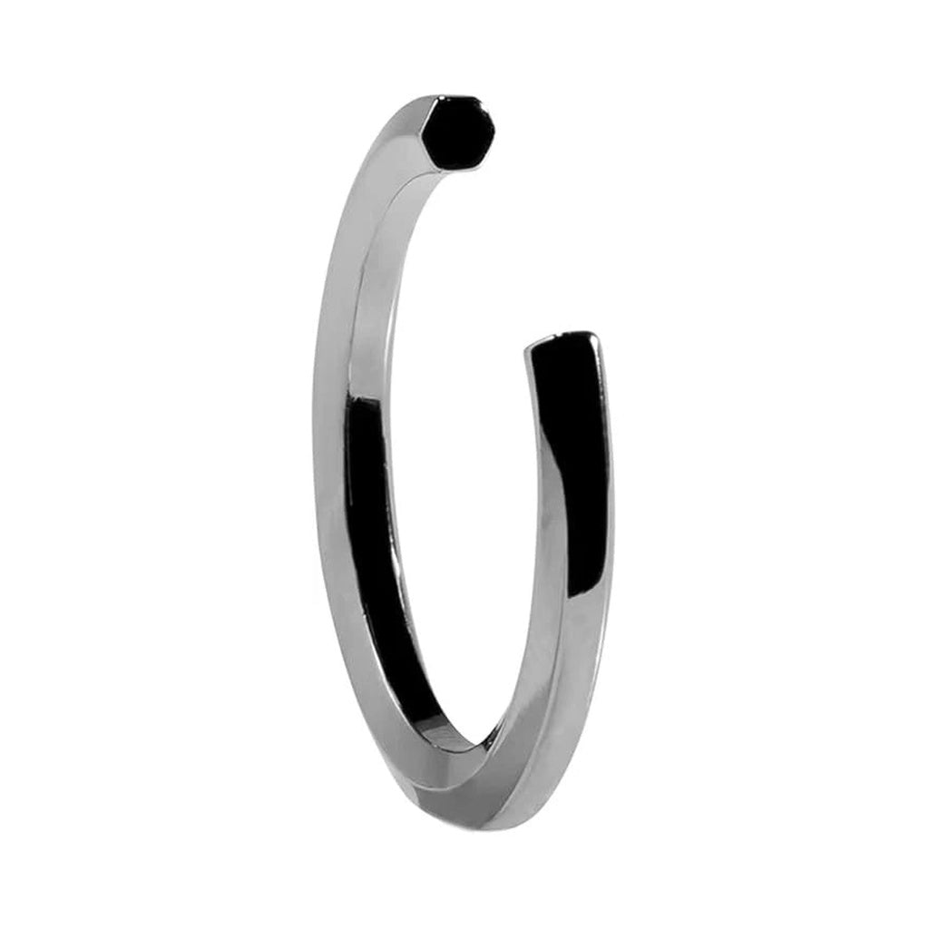 Stella Valle Hexagon Ring Rhodium Plated Geometric Ring