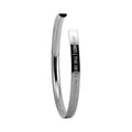 Stella Valle Mommy Cuff Bracelet Adjustable Rhodium Plated w/ Engraved Mantra
