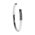 Stella Valle Woman Warrior Adjustable Silver Plated Cuff Mantra Bracelet