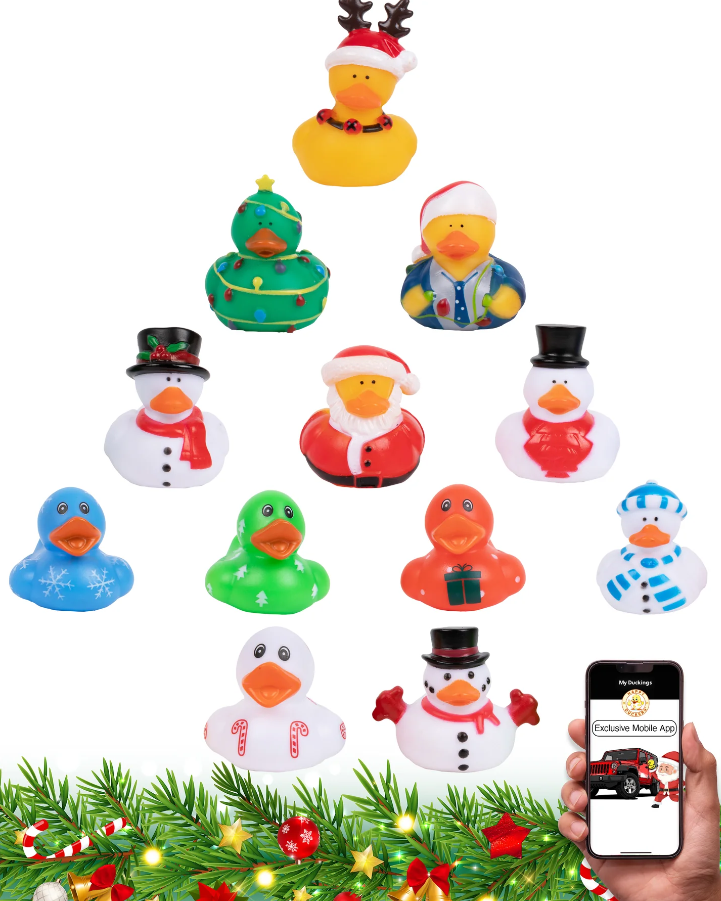 Jeep Ducks - 12 Christmas Rubber Ducks