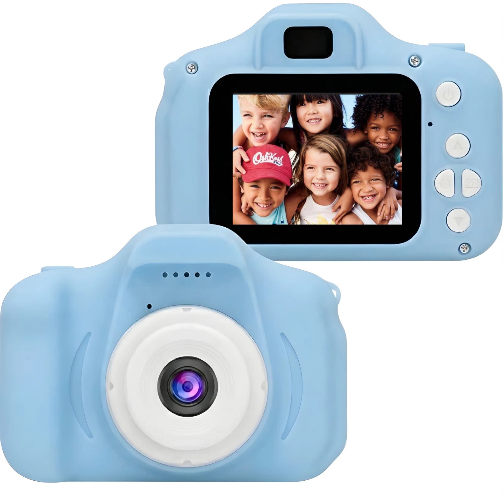 Kids HD Digital Camera Mini Video Recorder 8x Zoom with Games 32gb SD Card -Blue