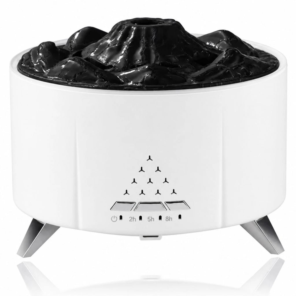 Volcano Essential Oil Diffuser Cool Mist w/ Remote & Light Timer - White