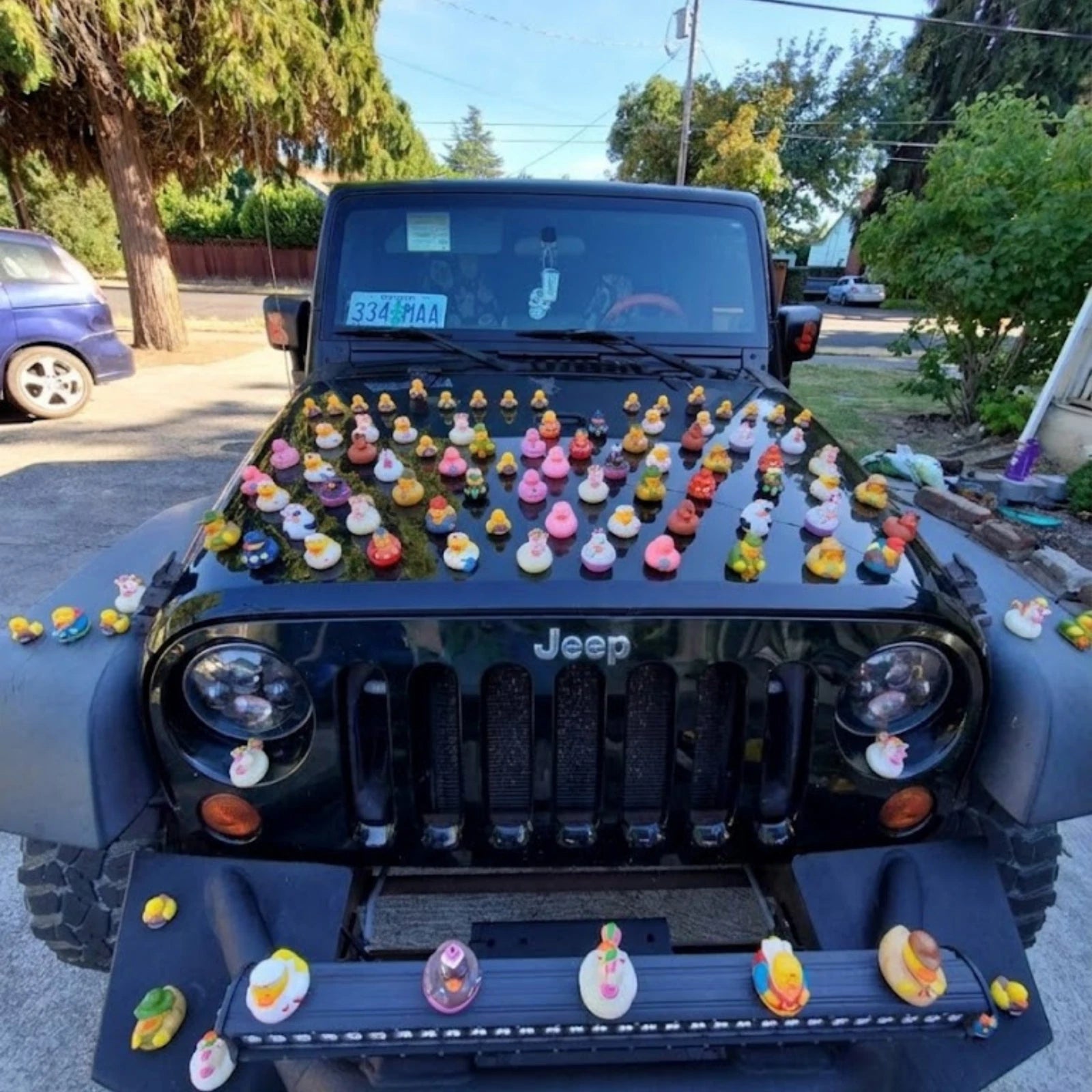 25pcs Jeep Ducking Kit 2" Assorted Bulk Rubber Ducks Bath Toys for Decor & Gifts