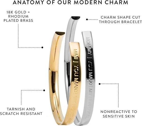 Stella Valle Cuff Bracelets for Women—Mommy & Mini Bracelet Set (Gold & Silver)