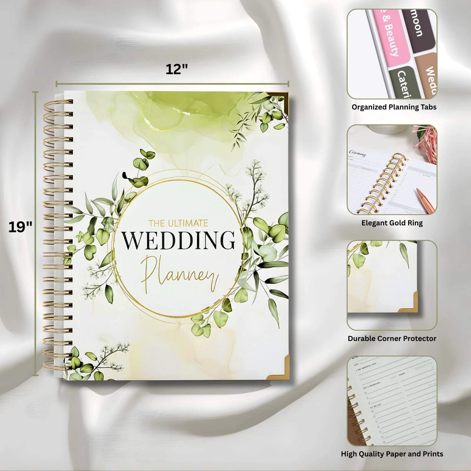 Wedding Planner & Organizer Book, Undated Guides & Tips Gift for Engaged Couples