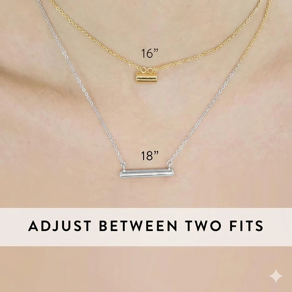 Stella Valle Mommy Mini Necklace Adjustable 18K Gold & Silver Plated Heart Shape