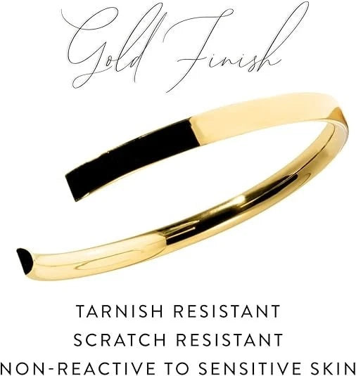 Stella Valle Mother Cuff Bracelet Adjustable 18K Gold Plated Mantra Bracelet