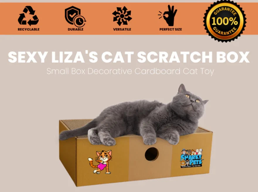 Sexy Liza's Cat Scratcher Box Cardboard Cat Scratch Pad Small Cat Lounge Bed