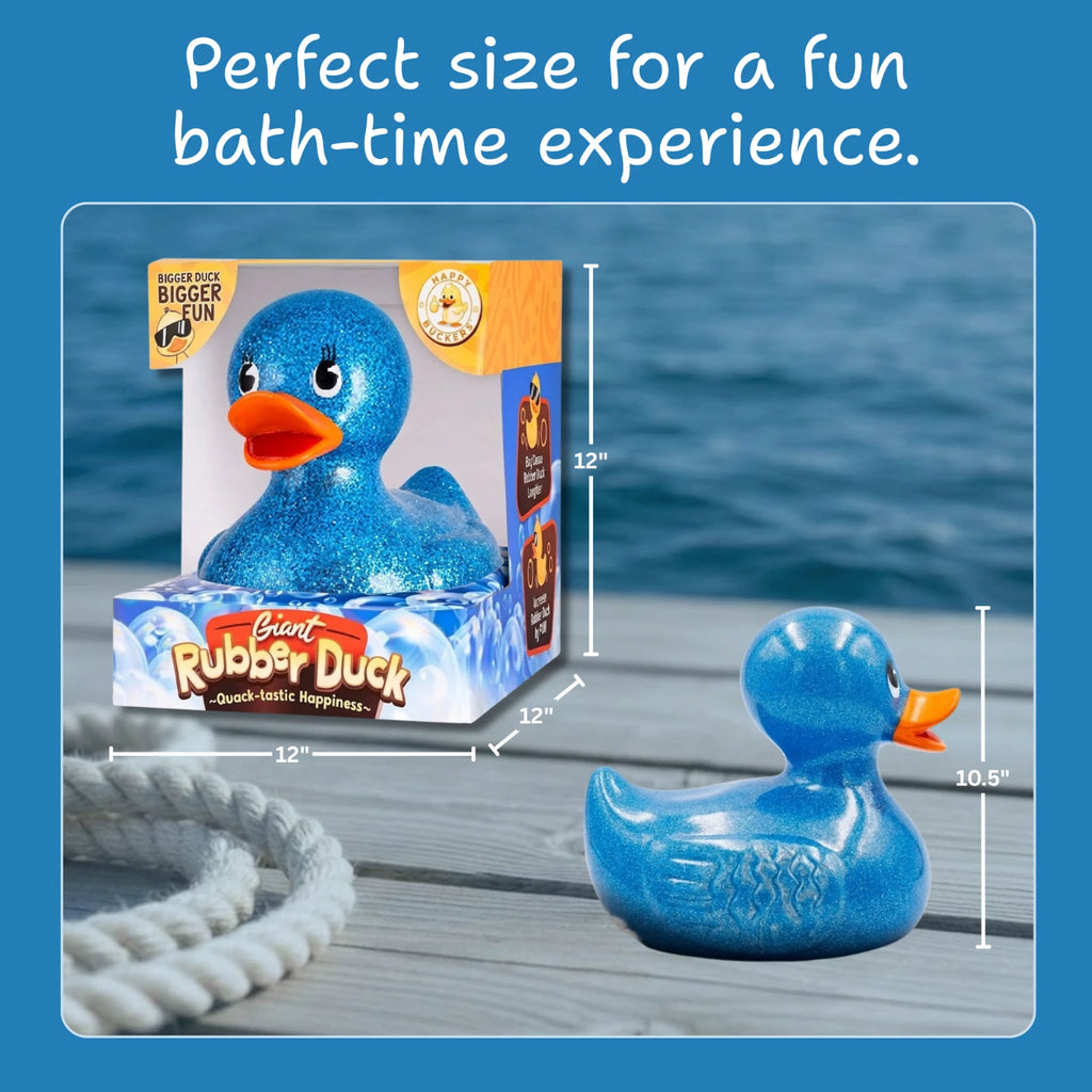 Giant Rubber Duck 10.5" Blue Jeep Ducking Bath Toys Duckies w/ Giftbox