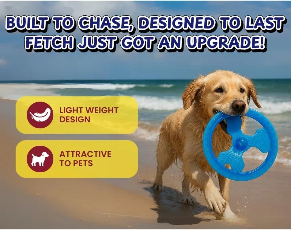 Rudy’s TPR Flying Disc Dog Toy w/ Center Ball Frisbee Pool Floats Chew Toys