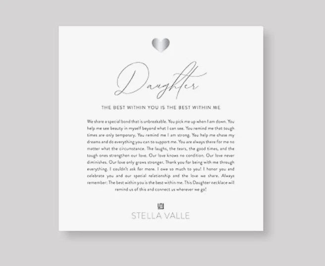 Stella Valle Open Heart Necklace—Daughter (Gold)