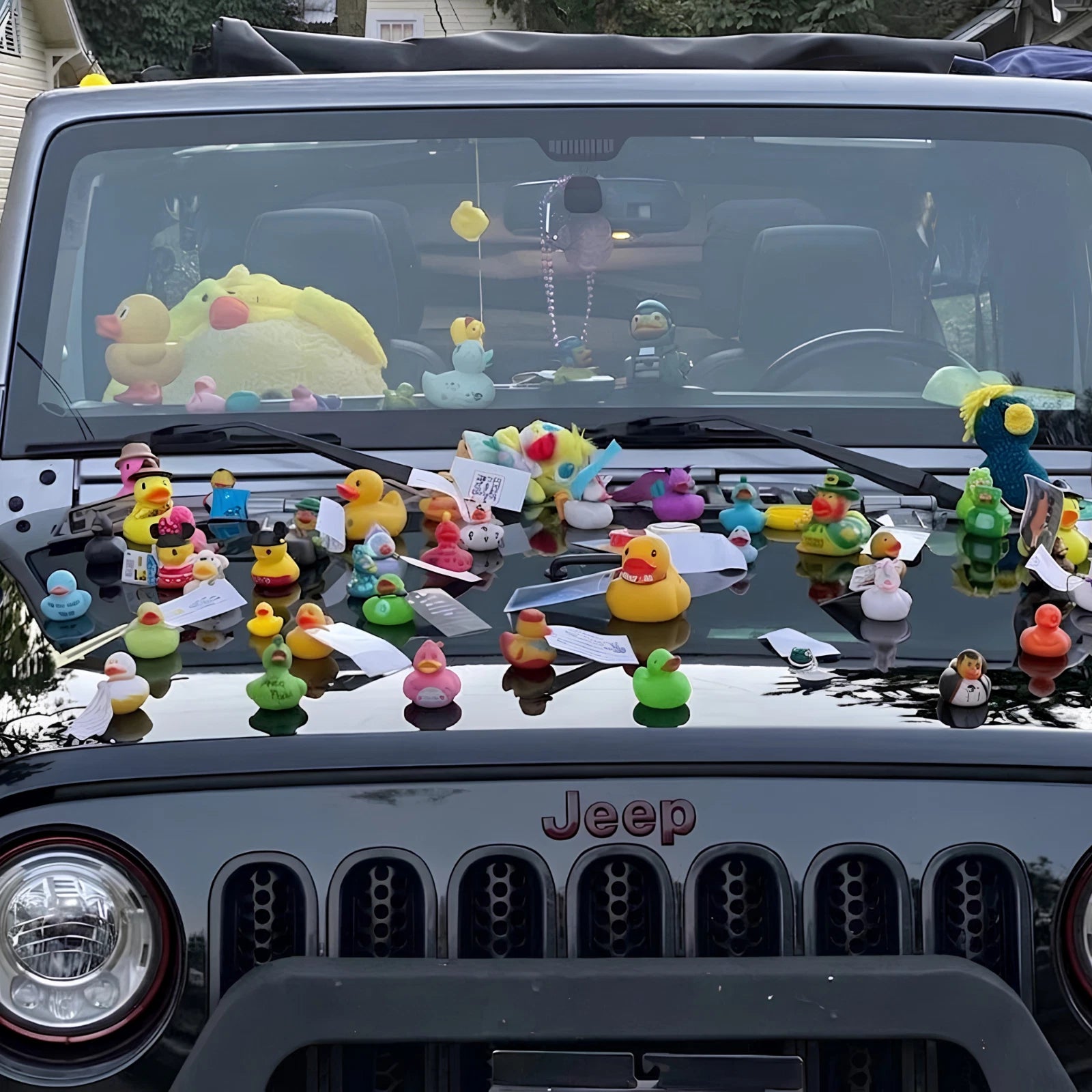 25pcs Jeep Ducking Kit 2" Assorted Bulk Rubber Ducks Bath Toys for Decor & Gifts