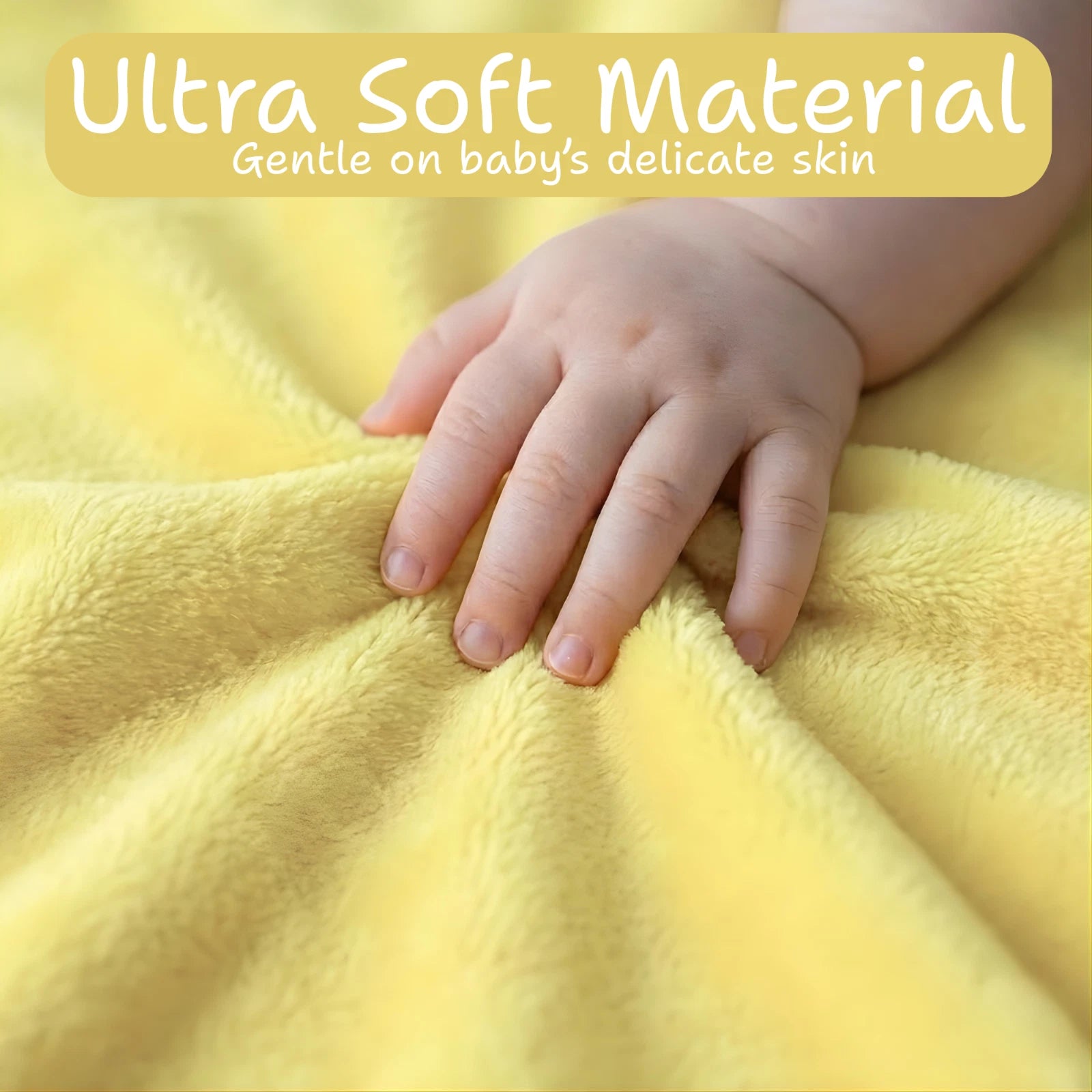 Kidsy Joy Soother Lovey 14” Ultra Soft Plush Blanket w/ Sensory Tags - Bee