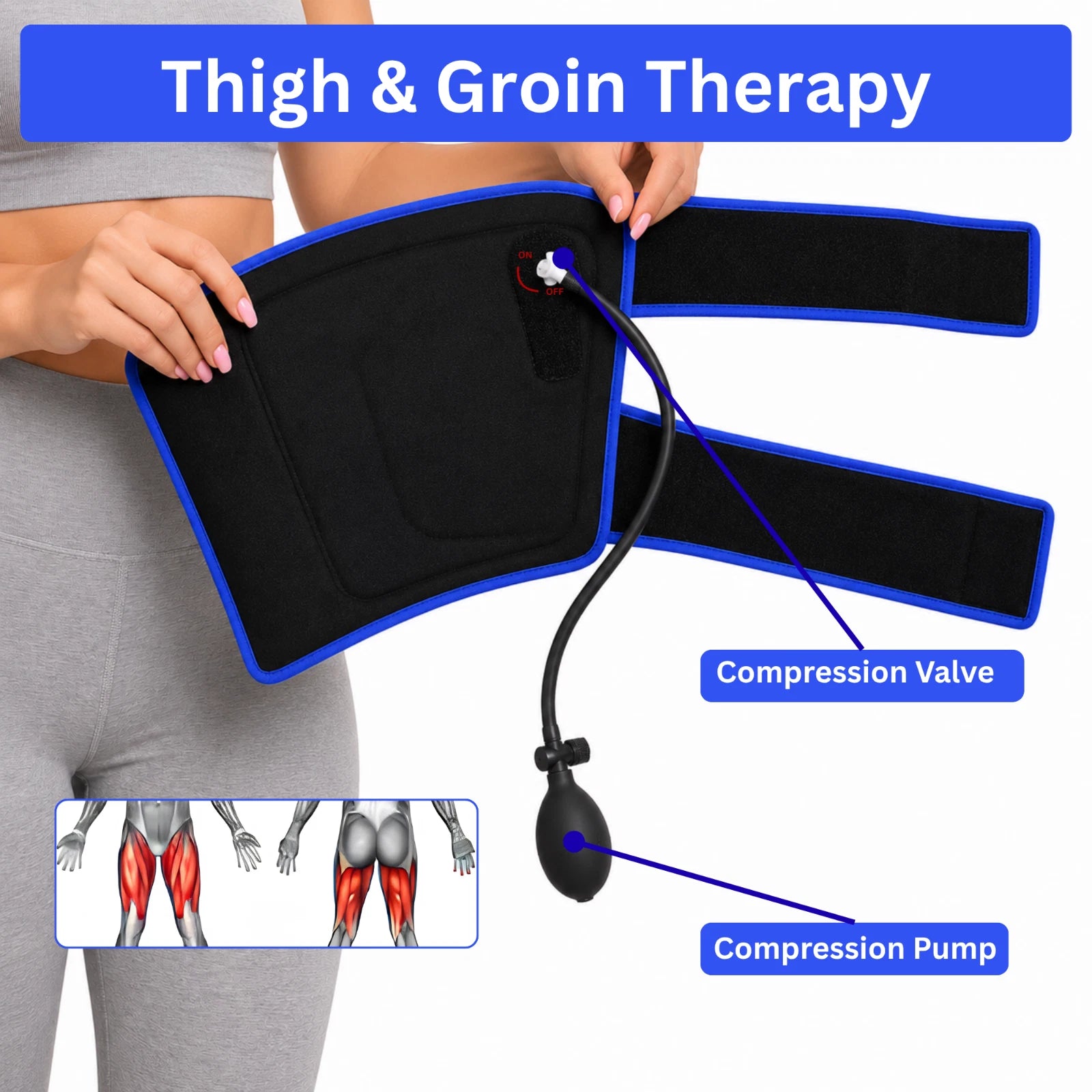 MEDiBrace Thigh Groin Cold Compression Therapy Wrap Ice Pack Pain Relief