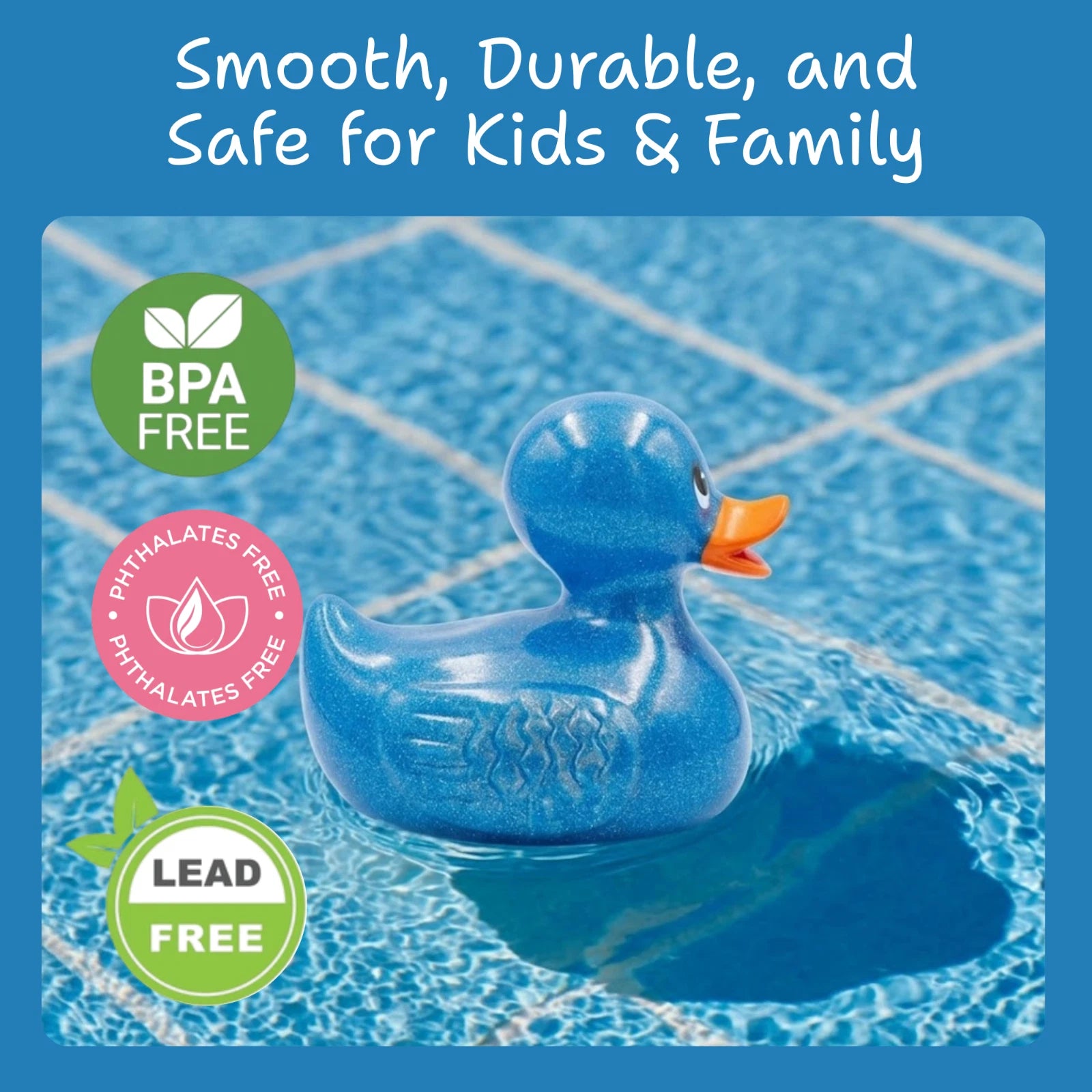 Giant Rubber Duck 10.5" Blue Jeep Ducking Bath Toys Duckies w/ Giftbox