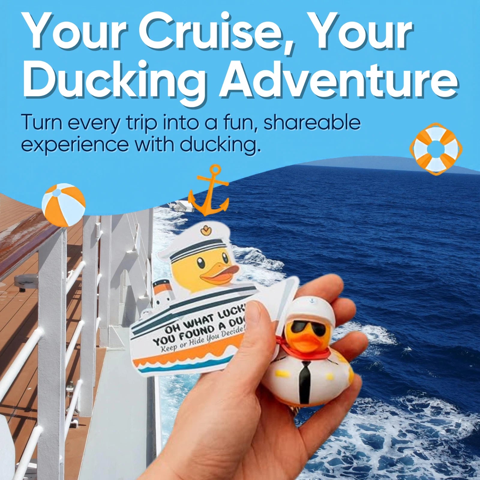 75pcs Cruise Ducking Kit 2" Assorted Rubber Ducks w/ Duck Bag Tags Bands Cards
