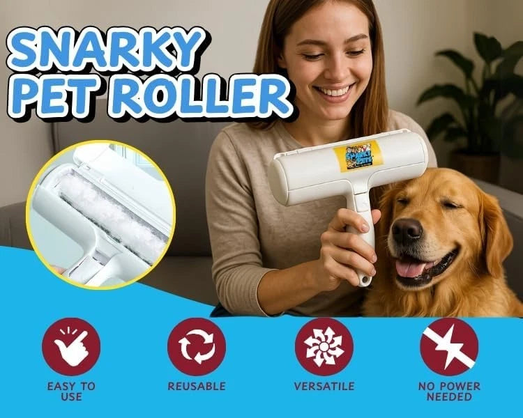 Pet Hair Remover Roller – Reusable Lint Brush for Dog & Cat Fur, Couch Carpet