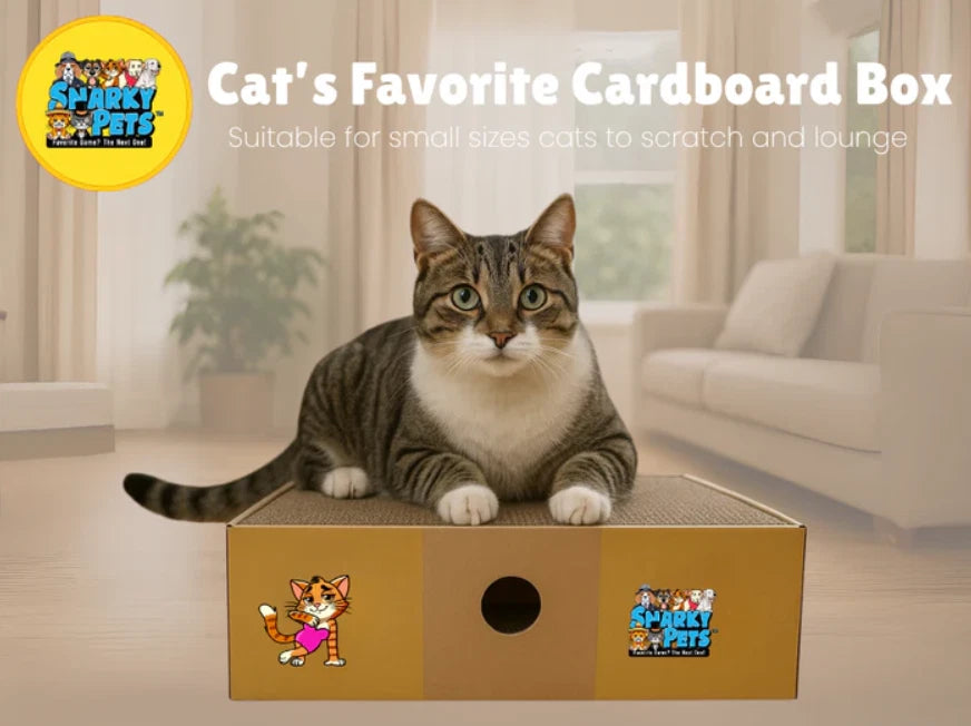 Sexy Liza's Cat Scratcher Box Cardboard Cat Scratch Pad Small Cat Lounge Bed