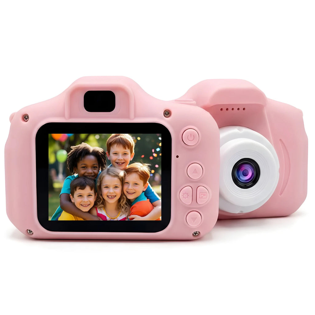 Kids HD Digital Camera Mini Video Recorder 8x Zoom with Games 32gb SD Card -Pink