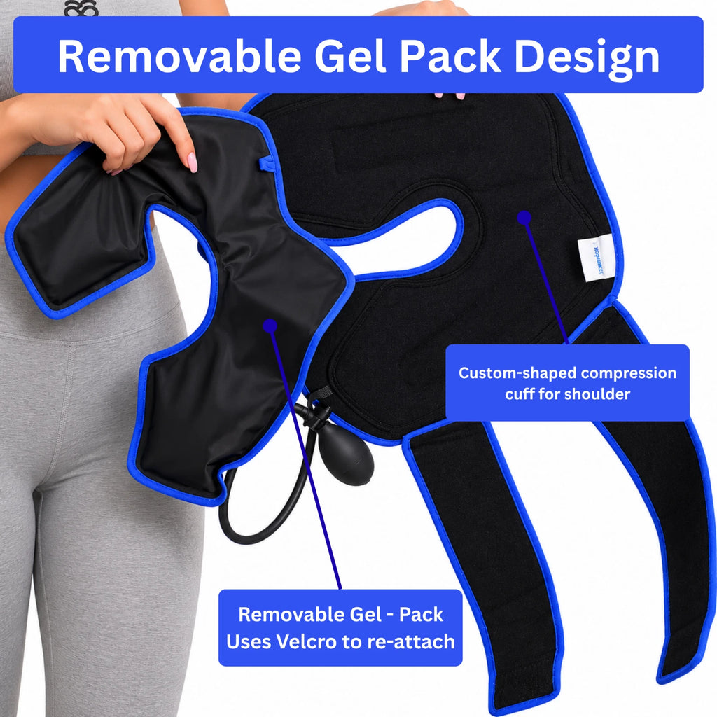 MEDBrace Knee Compression Wrap Cold Therapy Brace w/ Air Pump Adjustable Support