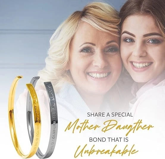 Stella Valle Mother Daughter Cuff Bracelet Adjustable Silver & 18K Gold Plated