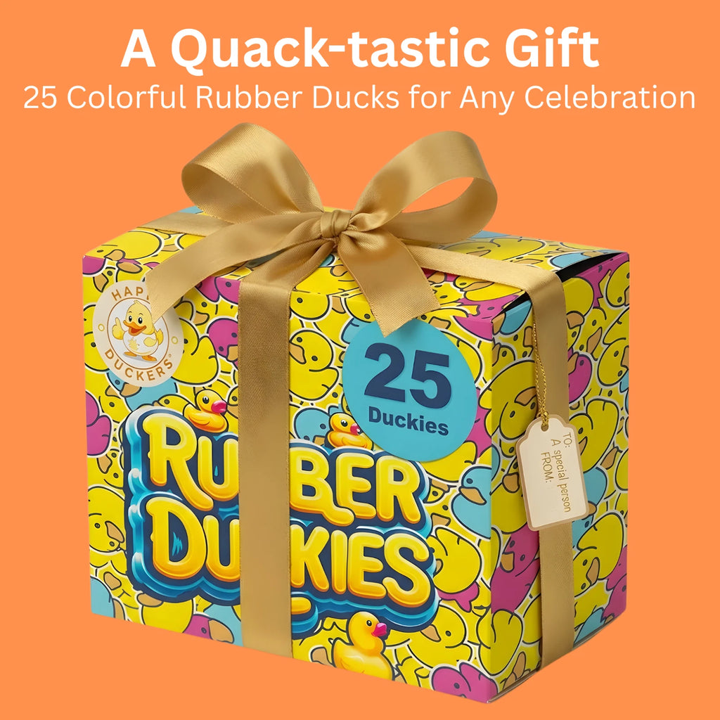 25 Pack Rubber Ducks 2" Bulk Bath Toys Party Favors Pool Jeep Ducking Decor Gift
