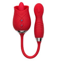 Rose Tongue Licking Vibrator 10 Modes Rechargeable Waterproof G-Spot Massager