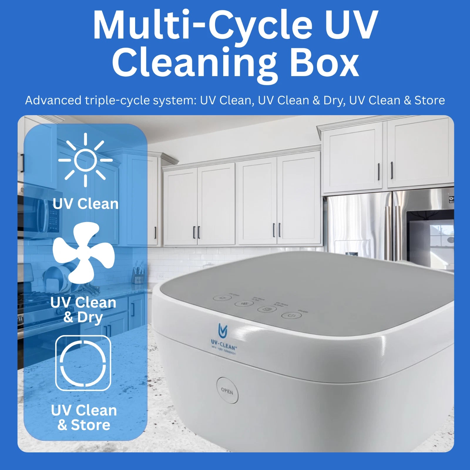 Proximity UV-Clean UV-Cube Disinfecting Box 3 Cycle Modes