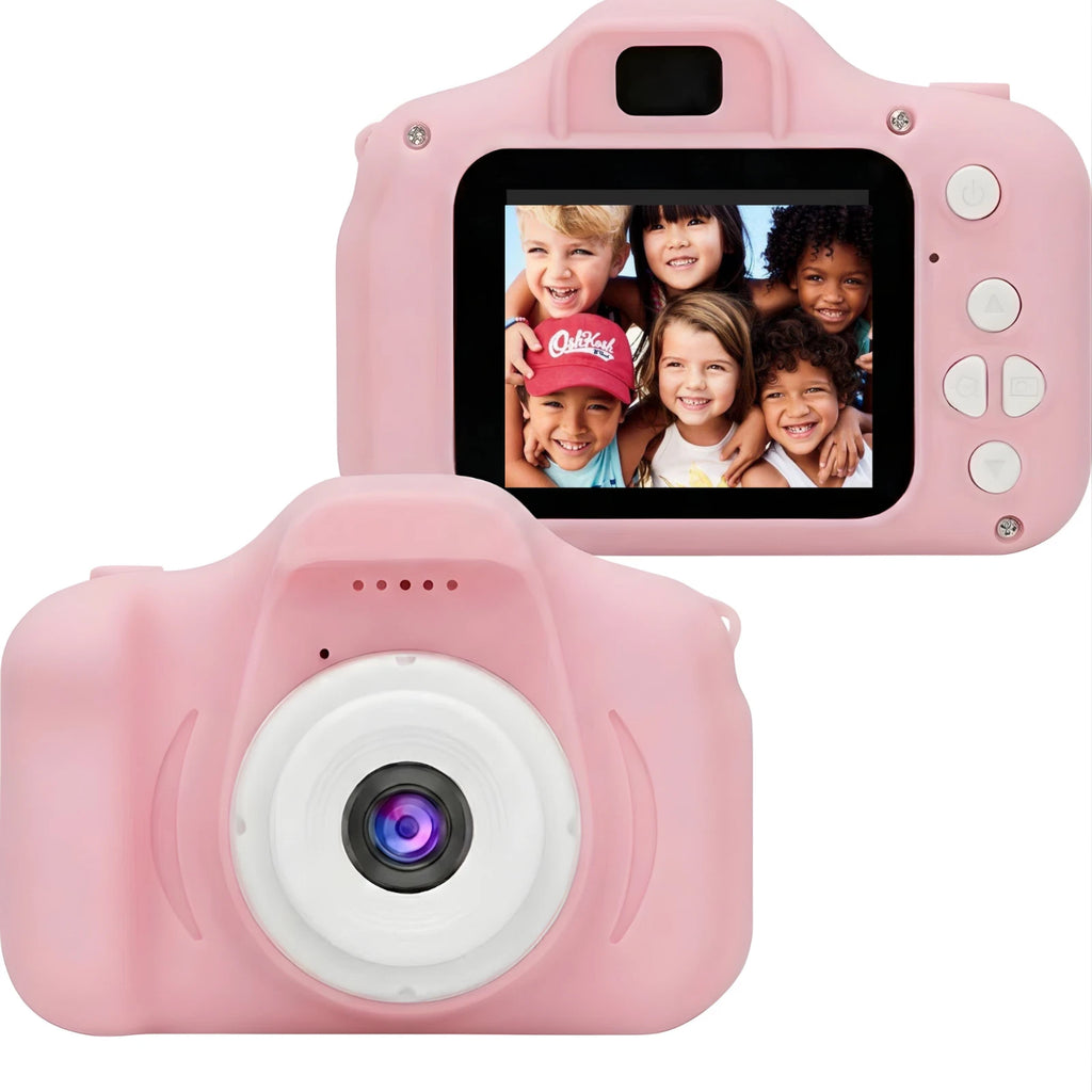 Kids HD Digital Camera Mini Video Recorder 8x Zoom with Games 32gb SD Card -Pink