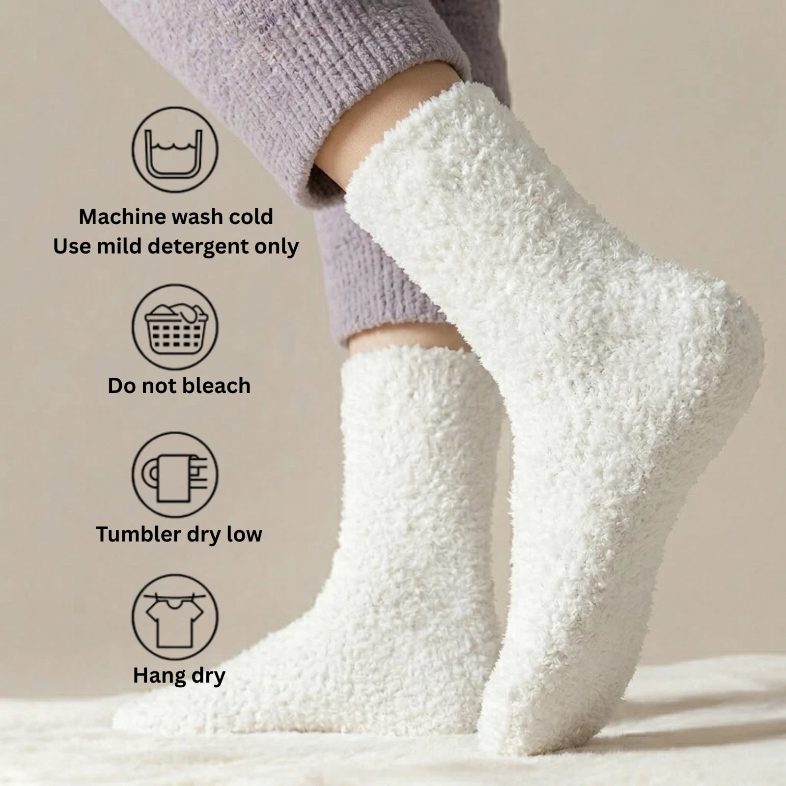 Pamper Socks Premium Comfort Crew Socks Ultra Soft Cozy Fit
