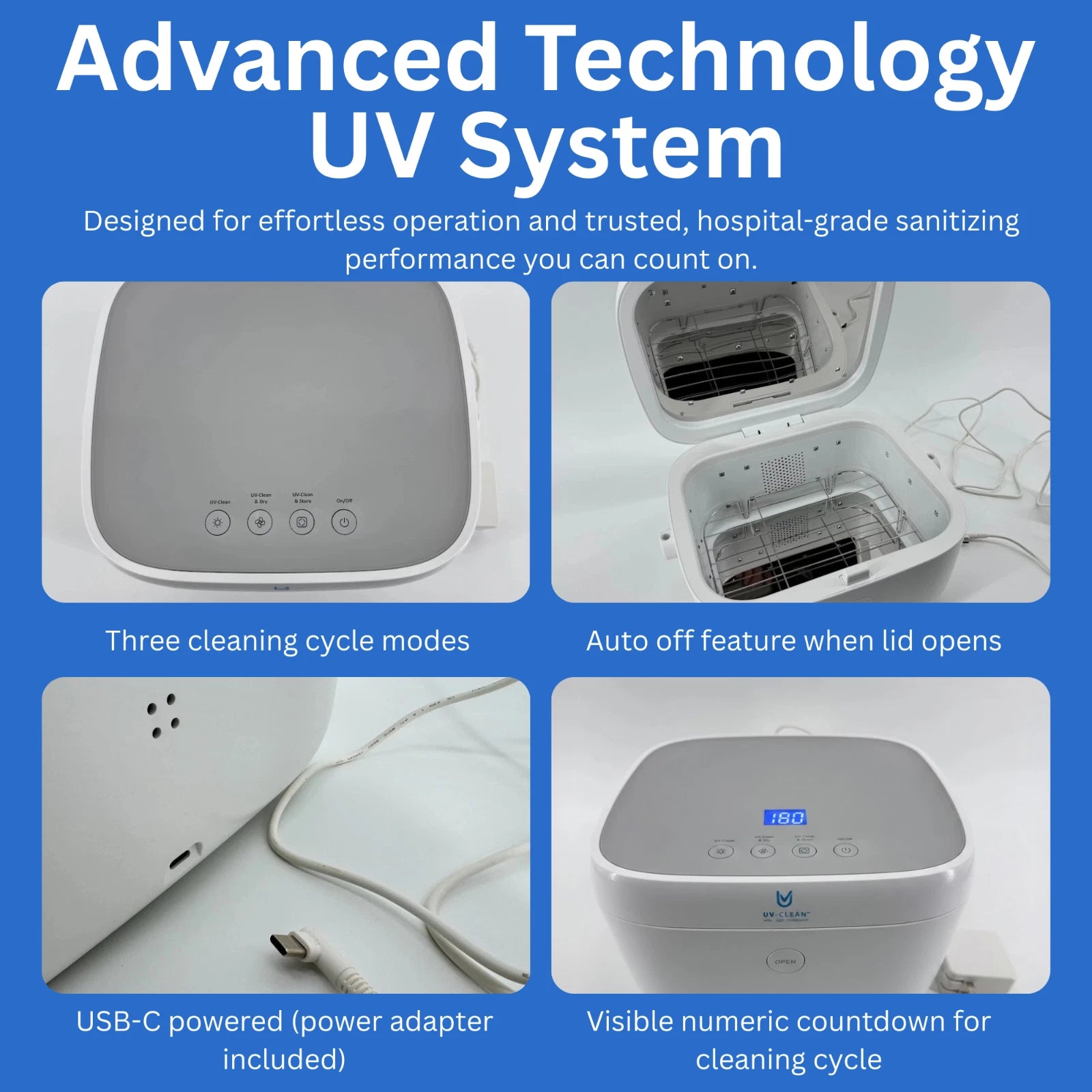 Proximity UV-Clean UV-Cube Disinfecting Box 3 Cycle Modes