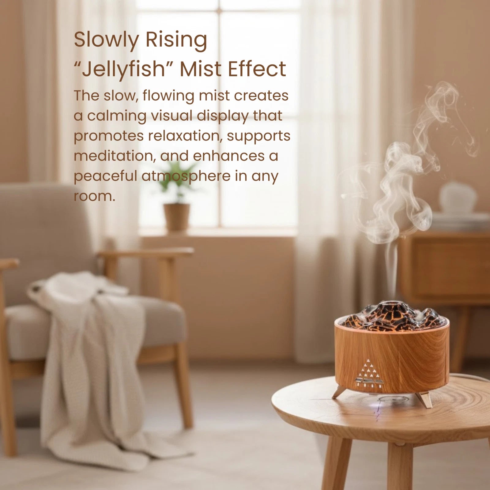 Volcano Essential Oil Diffuser Cool Mist w/ Remote & Light Timer