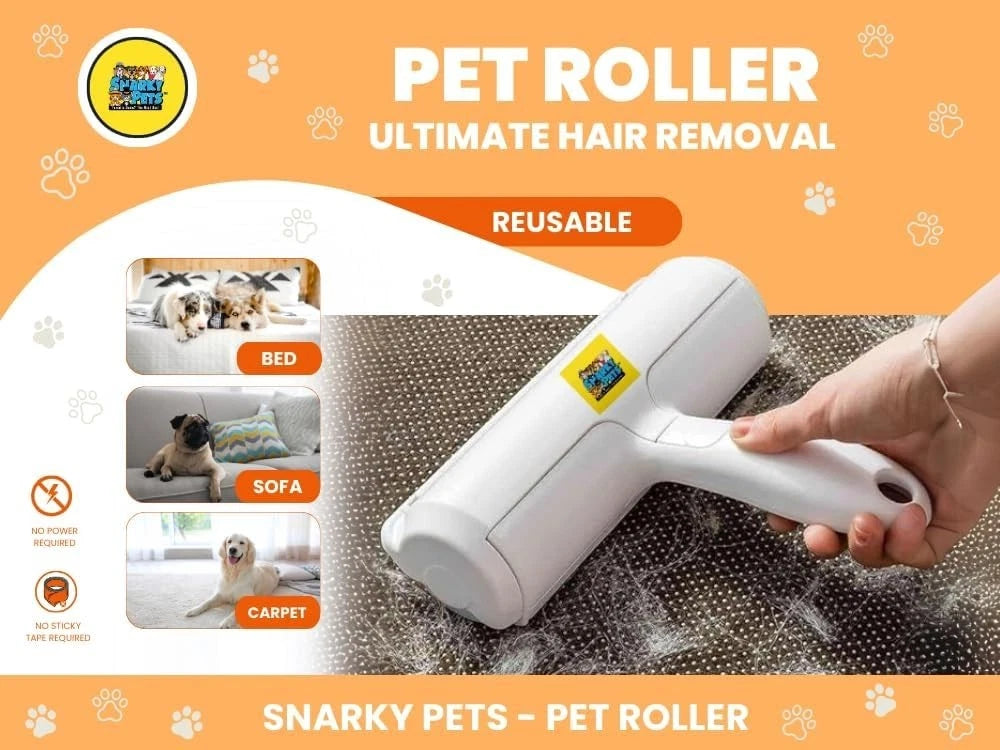 Pet Hair Remover Roller – Reusable Lint Brush for Dog & Cat Fur, Couch Carpet