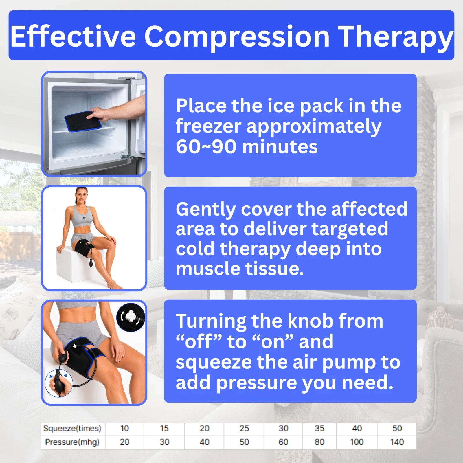 MEDiBrace Thigh Groin Cold Compression Therapy Wrap Ice Pack Pain Relief