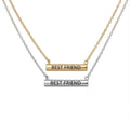 Stella Valle Best Friend Necklace Adjustable 18K Gold & Silver Plated Heart Bar