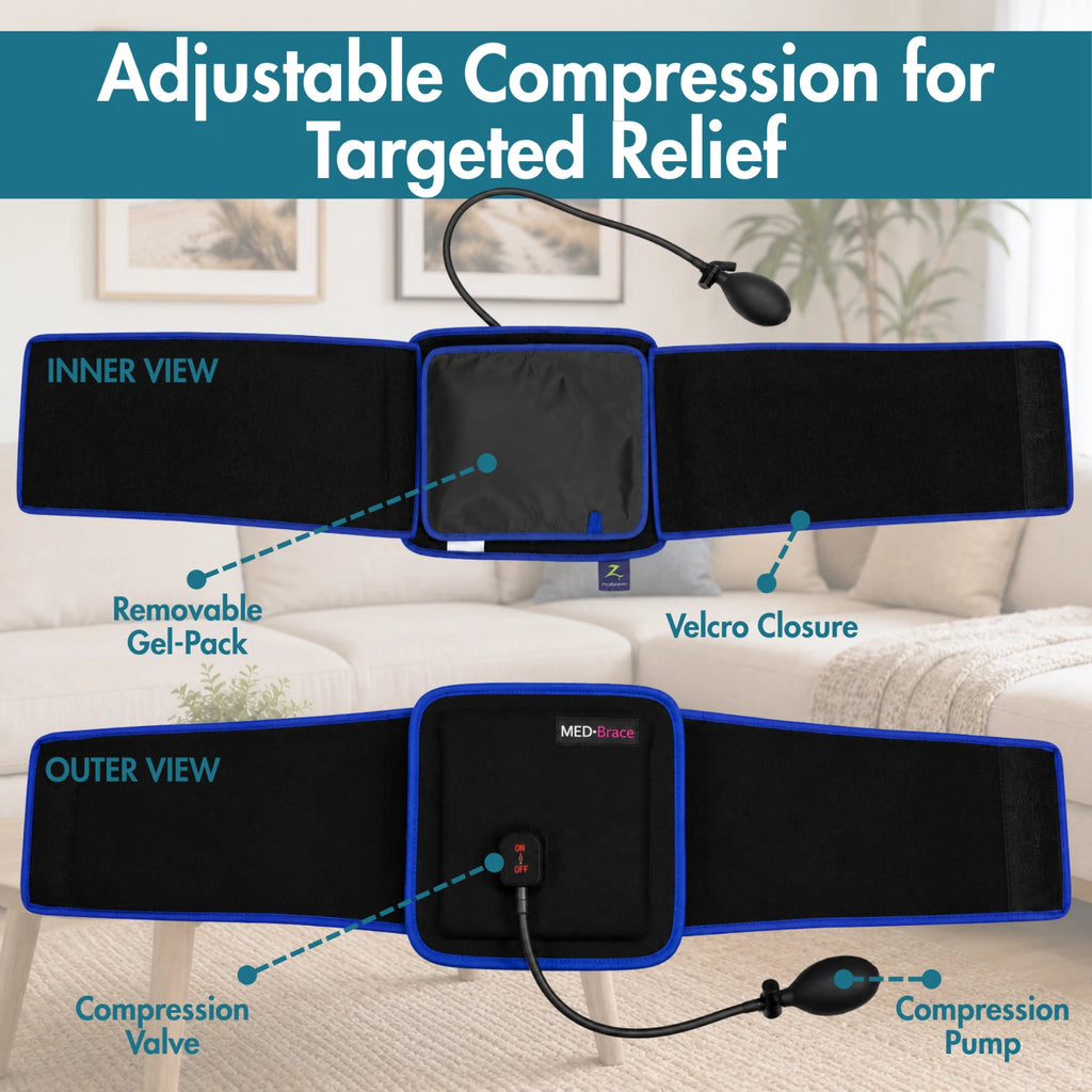 MEDiBrace Back Hip Rib Ice Gel Pack Wrap Cold Compression Therapy Cryotherapy