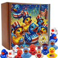 25pcs Patriotic Jeep Ducking Kit 2" Rubber Ducks w/ App Happy Duck Bulk Bath Toys