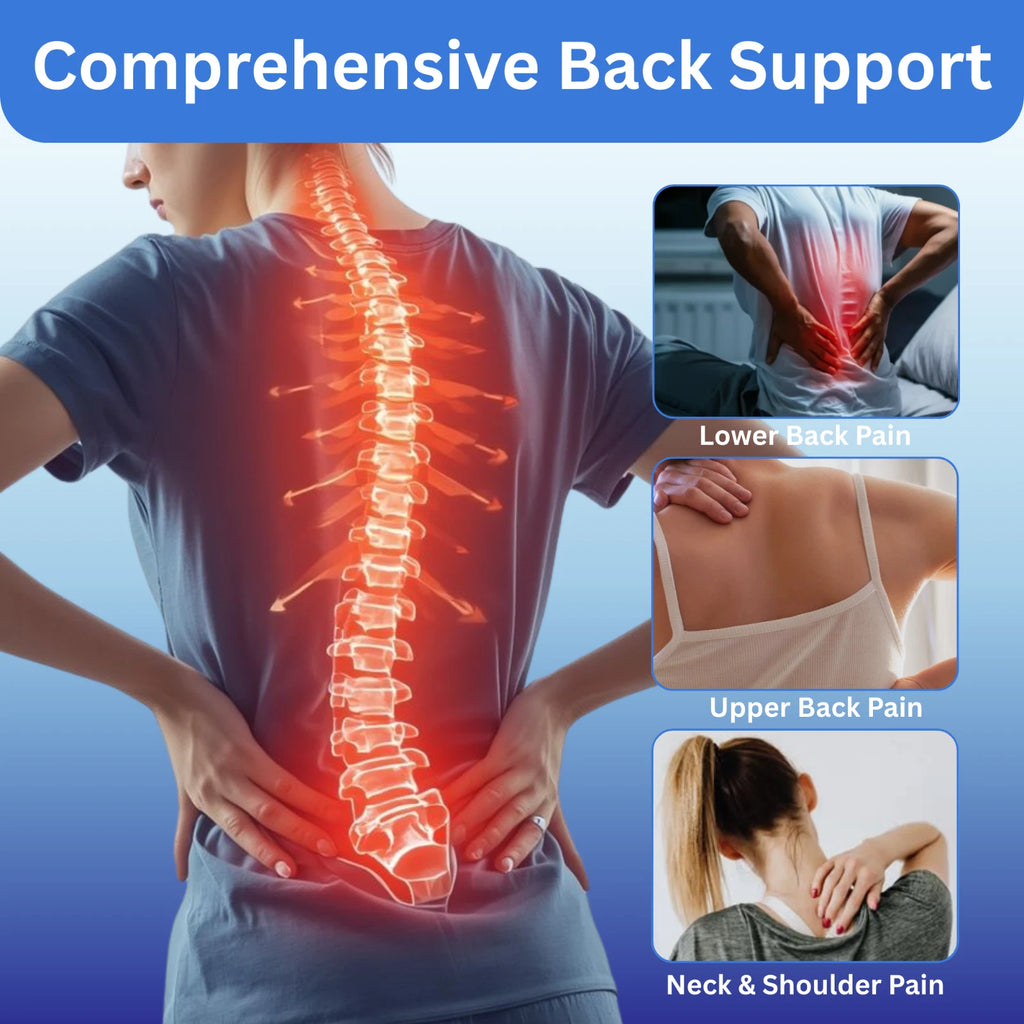 Back Stretcher for Pain Relief 3-Level Lumbar Support Spine Board Adjustable
