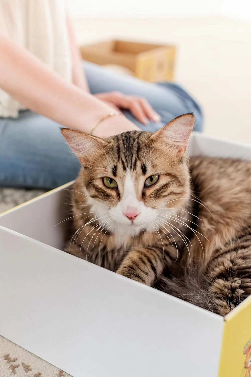 Timmy The Cat's Large Cat Scratcher Box Cardboard Scratch Pad Durable Cat Bed